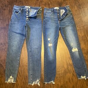 Abercrombie and fitch high rise super skinny ankle jeans 27/4